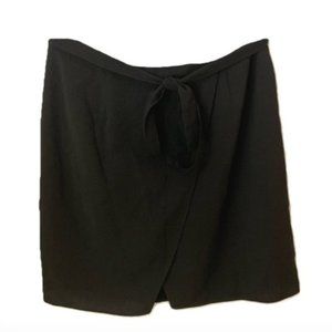 Tristan Black Crossover Skirt With Tie Detail